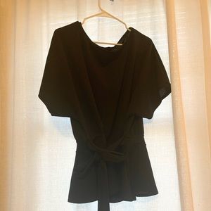 Black Peplum Blouse from Boohoo!